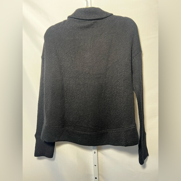 NWT SWEATY BETTY Restful Boucle Zip Through Jacket Cardigan Black - Picture 5 of 8